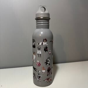Vera Bradley Insulated Stainless Steel Water Bottle – Gray Dog Print